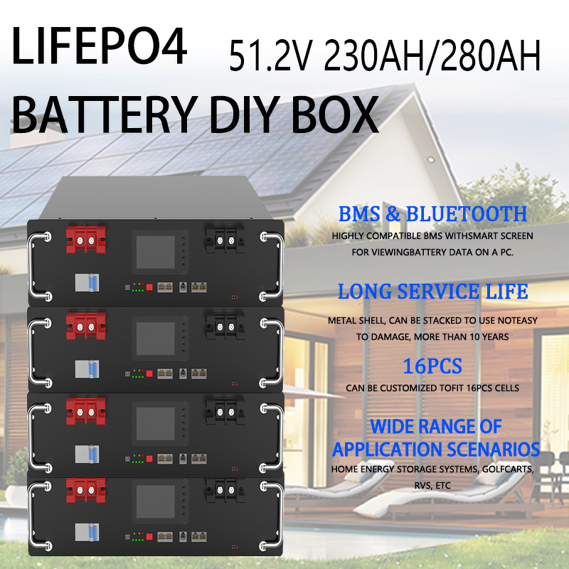 Lithium Battery Box Manufacturer - Custom DIY Lusen 100Ah Prismatic with BMS LCD Racks & Case