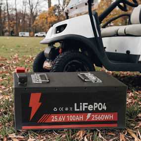 LiFePO4 Battery Pack Manufacturer - Lusen 6000 Cycles 12v 100/120/135/200Ah for Golf Cart RV Campers Built-in Bluetooth