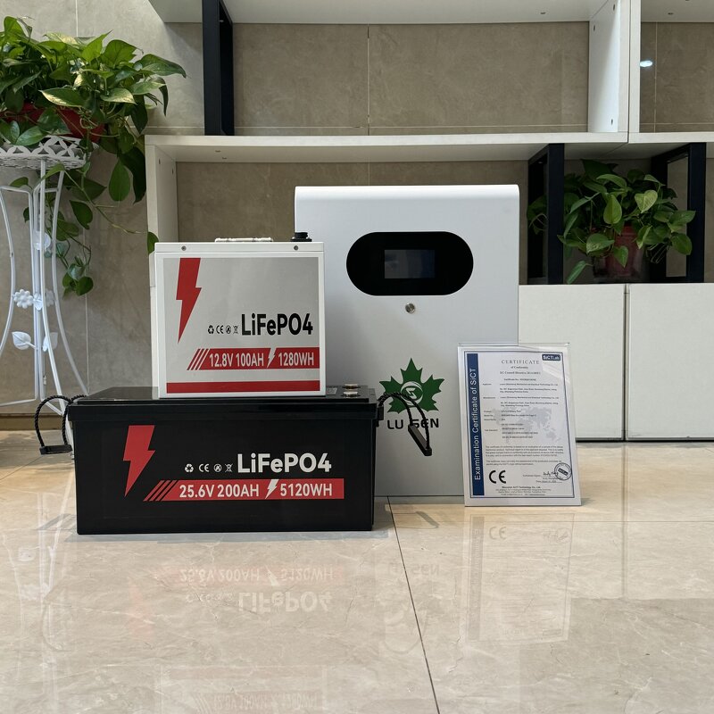 LiFePO4 Battery Pack Manufacturer - Lusen 12.8V Liquid 4-Cell 100/120/135/200Ah for Golf Cart RV Campers Built-in Bluetooth 6000 Cycles