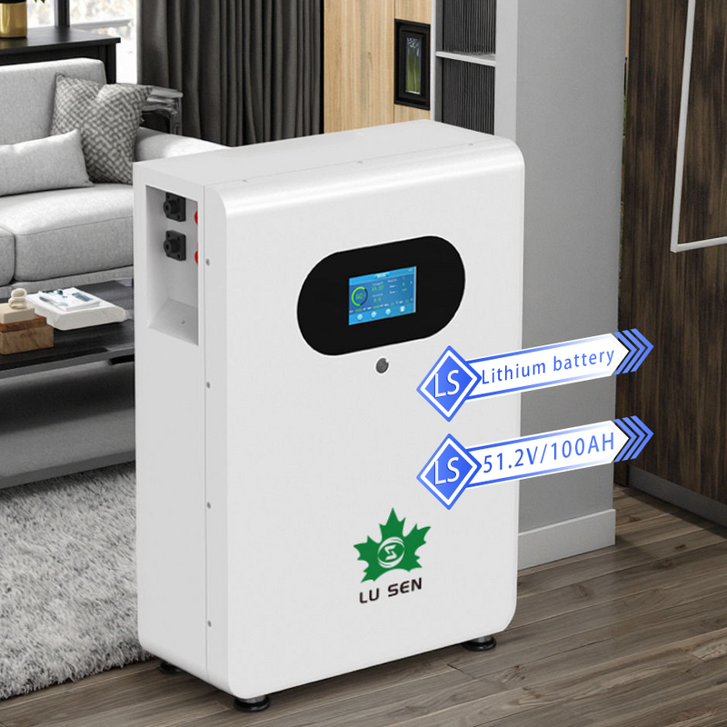 Wall-Mounted Home Battery Manufacturer - Lusen 51.2V Lithium Ion Hybrid/Off-Grid 5-10kW 100Ah-300Ah 10kWh Storage