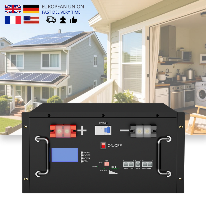 Home Energy Storage Manufacturer - 48V 5KWH-15KWH LiFePO4 Solid State Battery 200AH BMS Rack-Mount