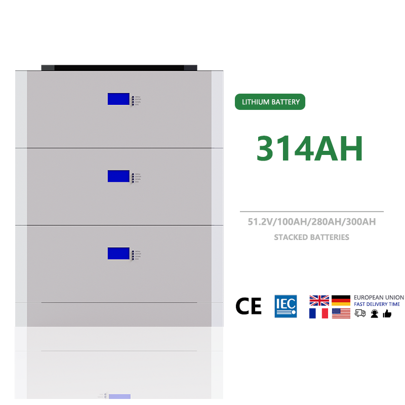 Lithium Iron Phosphate Battery Manufacturer - 15KWh Split Stackable Rechargeable 51.2V 300Ah Home Solar Storage Backup IP65