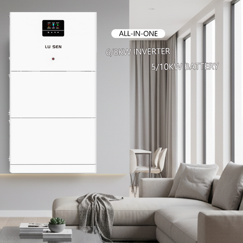 Lithium Battery Solar Storage System Manufacturer - Lusen Split Stackable 5-10kW AC IP65 Waterproof Hybrid Grid CAN
