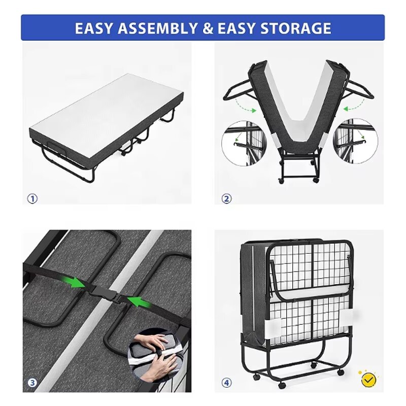Folding Bed Manufacturer - Metal Modern Frame Adjustable Mattress