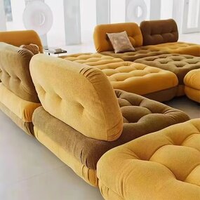 Sofa Set Manufacturer - Living Room with Fuzzy Faux Fur Throw Blanket
