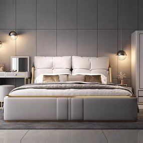 Bedroom Furniture Manufacturer - Hotel White Sleeper Sofa Mattress Set