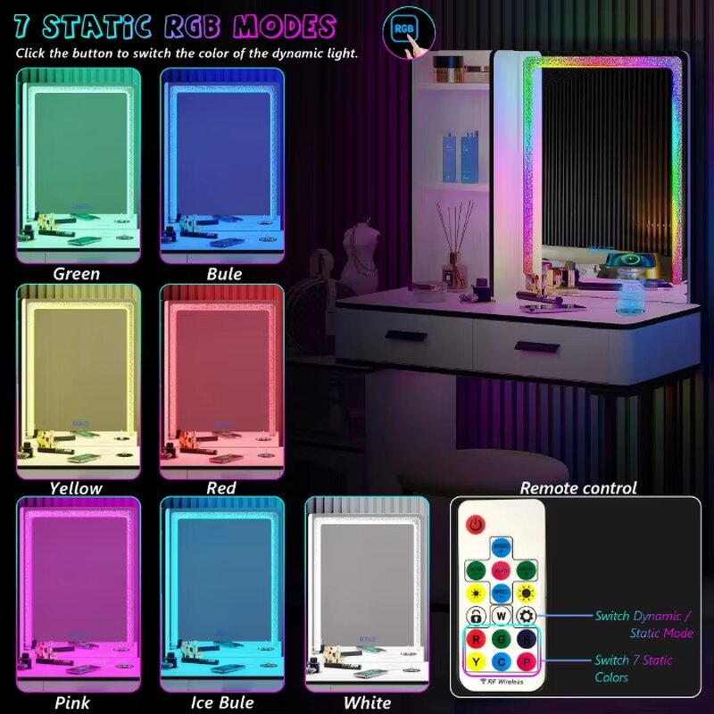 Makeup Table Manufacturer - Luxury Bedroom Mirror & Light Dressing Table