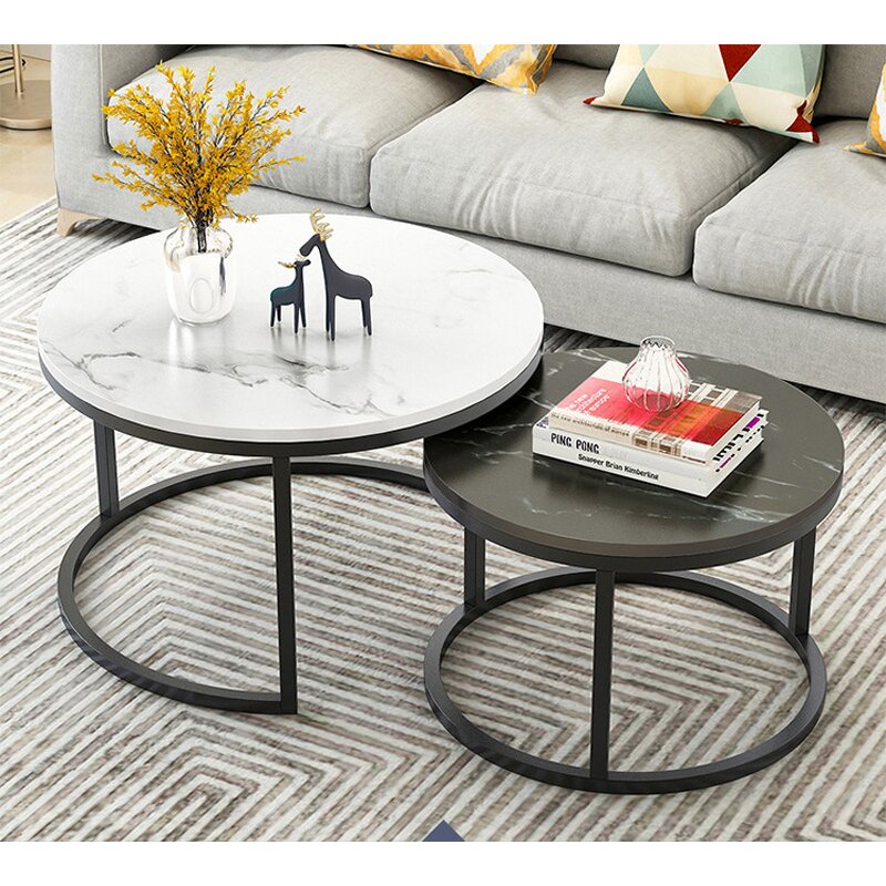 Coffee Table Manufacturer - Round Glass Modern TV Stand for Living Room