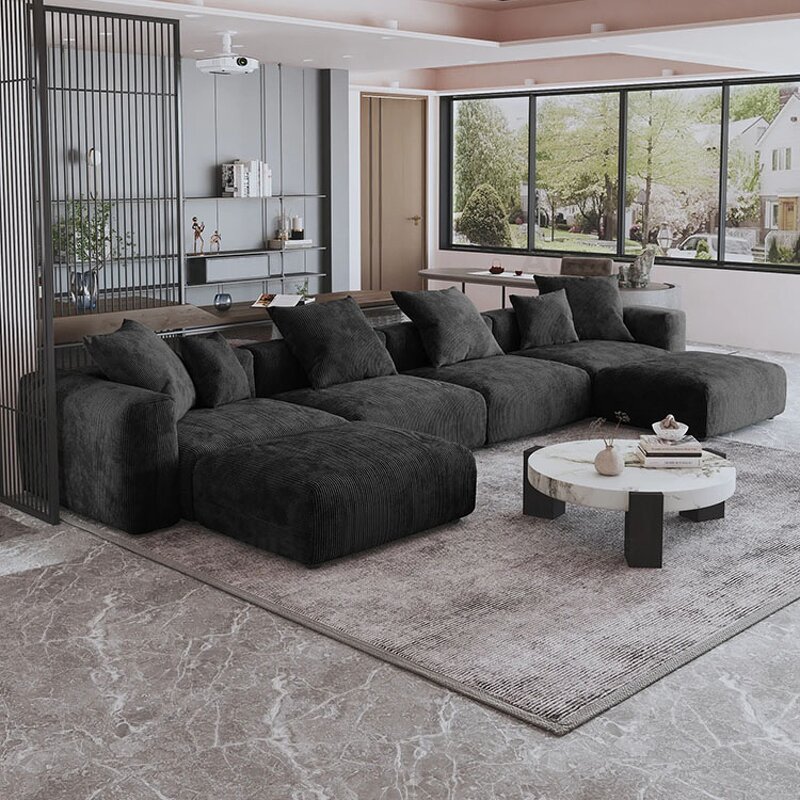 Sectional Sofa Manufacturer - Soft Tufted Boneless with Blanket