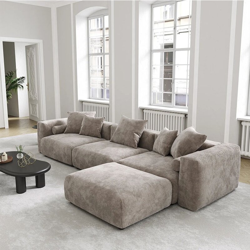 Sectional Sofa Manufacturer - Soft Tufted Boneless with Blanket