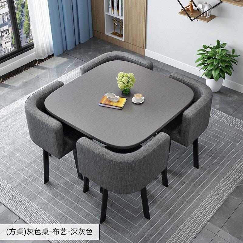 Dining Table Set Manufacturer - Modern MDF with Metal Legs 5-Piece Hot Sale