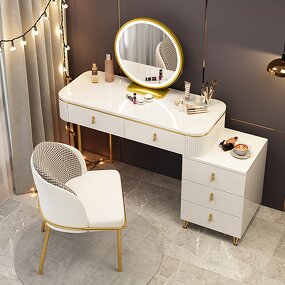 Dressing Table Manufacturer - Small Cheap with Full Length LED Mirror & Light