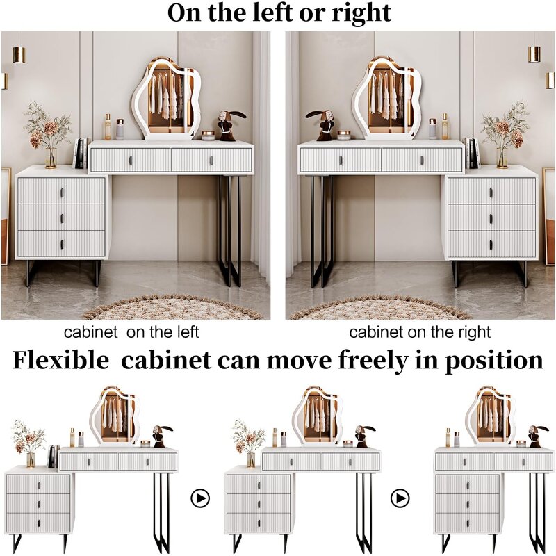 Dressing Table Manufacturer - Makeup Table with LED Mirror & Light