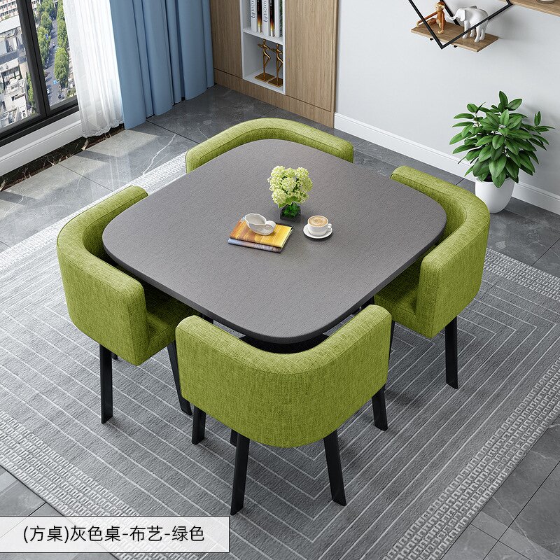 Dining Table Set Manufacturer - Modern MDF with Metal Legs 5-Piece Hot Sale