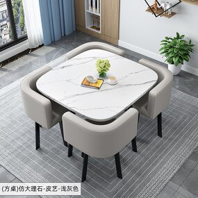 Dining Table Set Manufacturer - Outdoor Light Blue Baby Modern for 6