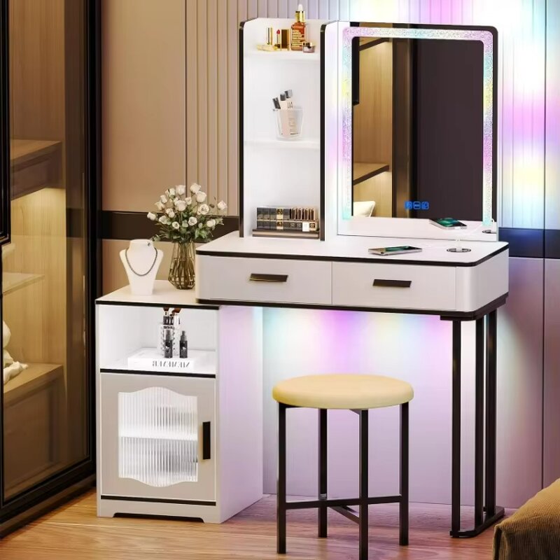 Makeup Table Manufacturer - Luxury Bedroom Mirror & Light Dressing Table