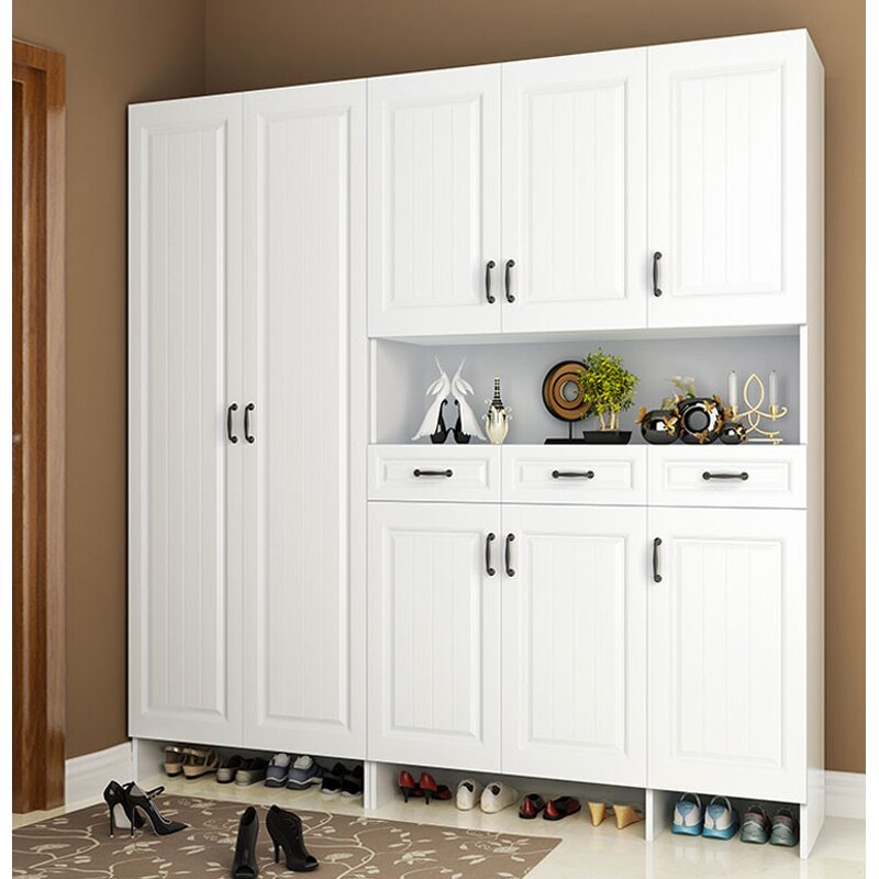 Wardrobe Manufacturer - White Wooden with Hanger for Lady Clothes & Shoes