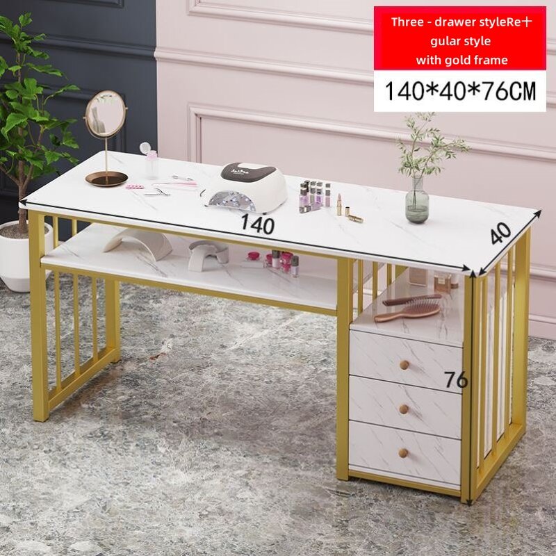 Nail Table Manufacturer - Professional Luxury Glass with Dust Collector for Salon