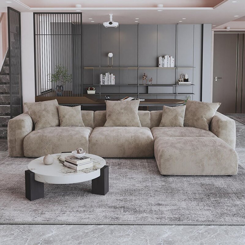 Sectional Sofa Manufacturer - Soft Tufted Boneless with Blanket