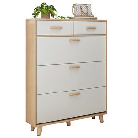 Shoe Cabinet Manufacturer - Modern Indoor Wooden Hot Selling with Tipping Bucket