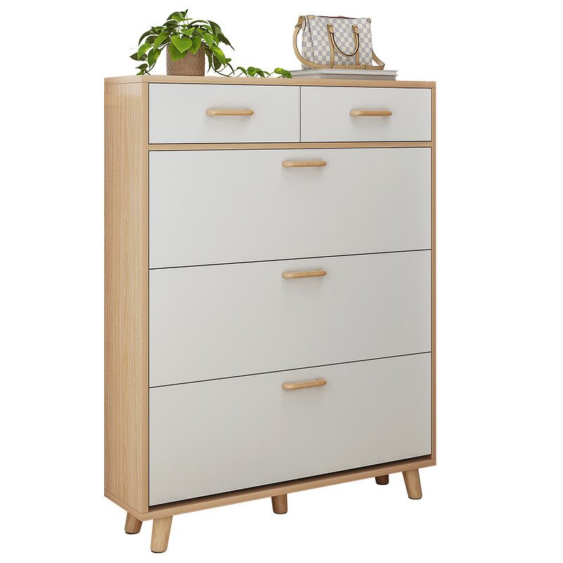 Shoe Cabinet Manufacturer - Modern Indoor Wooden Hot Selling with Tipping Bucket