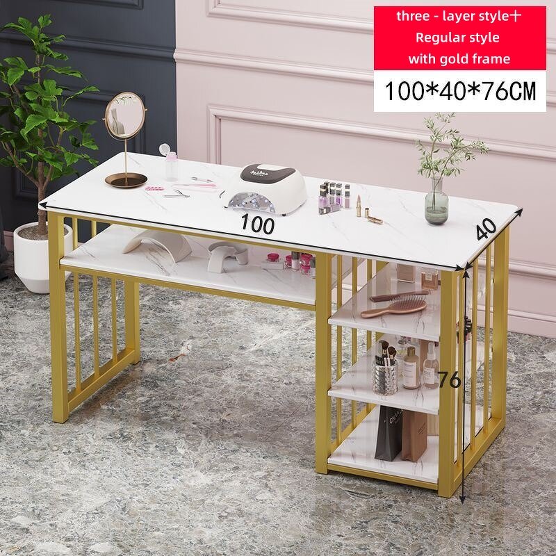 Nail Table Manufacturer - Professional Luxury Glass with Dust Collector for Salon