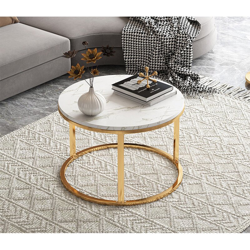 Coffee Table Manufacturer - Round Glass Modern TV Stand for Living Room