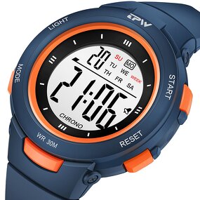 Men's Digital Watch Manufacturer - 3ATM Waterproof Sport 40mm Dial ABS Case with Light Feature for Teenager Students