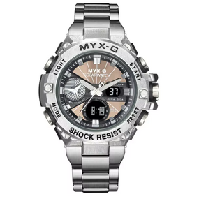 Men's Solar Watch Manufacturer - Solar Energy Endurance Light Kinetic Energy Timer Alarm Clock Rotating Windmill All Steel