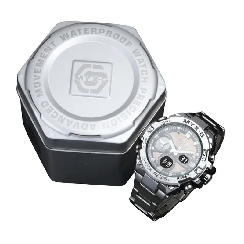 Men's Solar Watch Manufacturer - Solar Energy Endurance Light Kinetic Energy Timer Alarm Clock Rotating Windmill All Steel