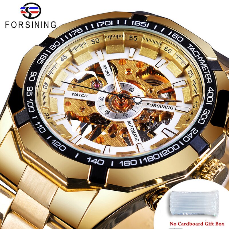 Men's Mechanical Watch Manufacturer - For Forsining Luxury Skeleton Gold Vintage Design with Citizen Movement Glass Dial Window