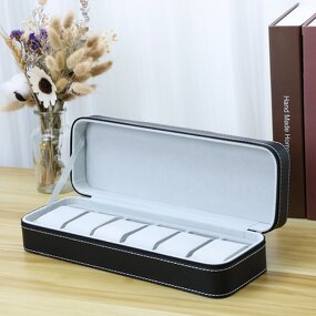 Watch Display Case Manufacturer - Household Luxury Collection 8 Slots Travel Trunk Zipper Box Gift