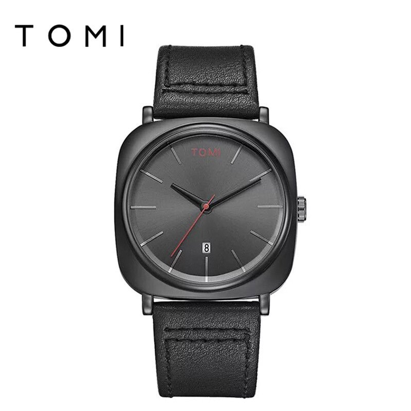 Men's Casual Watch Manufacturer - TOMI Trendy Quartz with Leather Strap Vogue New Modern Hour Clock Funny Sport