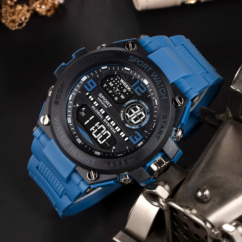 Men's Electronic Watch Manufacturer - 2025 New Luxury Outdoor Sport Stopwatch Waterproof Calendar Digital Sports