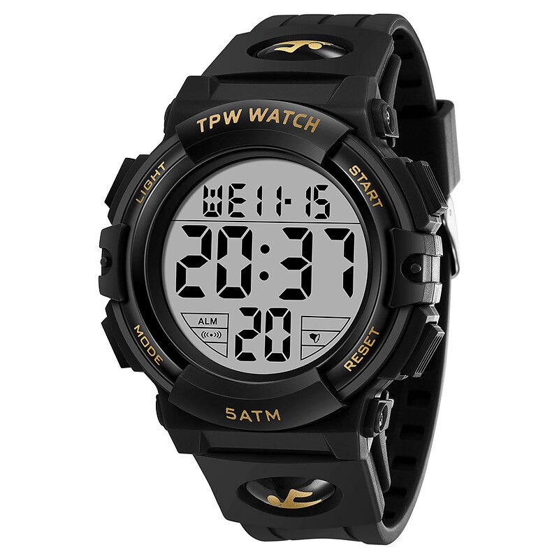 Men's Electronic Watch Manufacturer - TPW Outdoor Sport Fashion Digital Big Dial Electronic Display Waterproof