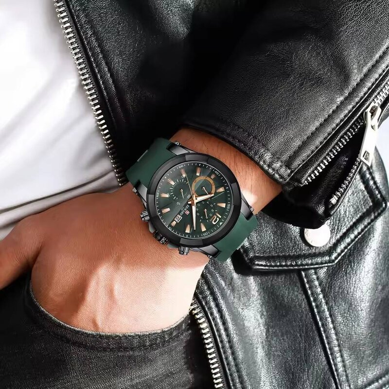 Men's Sport Watch Manufacturer - REWARD RD83006M Luxury Chronograph Quartz 48mm Dial Silicone Wrist Fashionable Clock