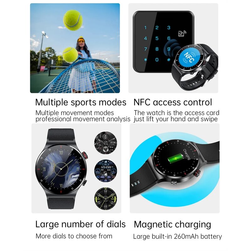 Men's Smart Watch Manufacturer - LIGE ECG+PPG Sports Bracelet NFC Waterproof Custom BT Call for IOS Android BW0382
