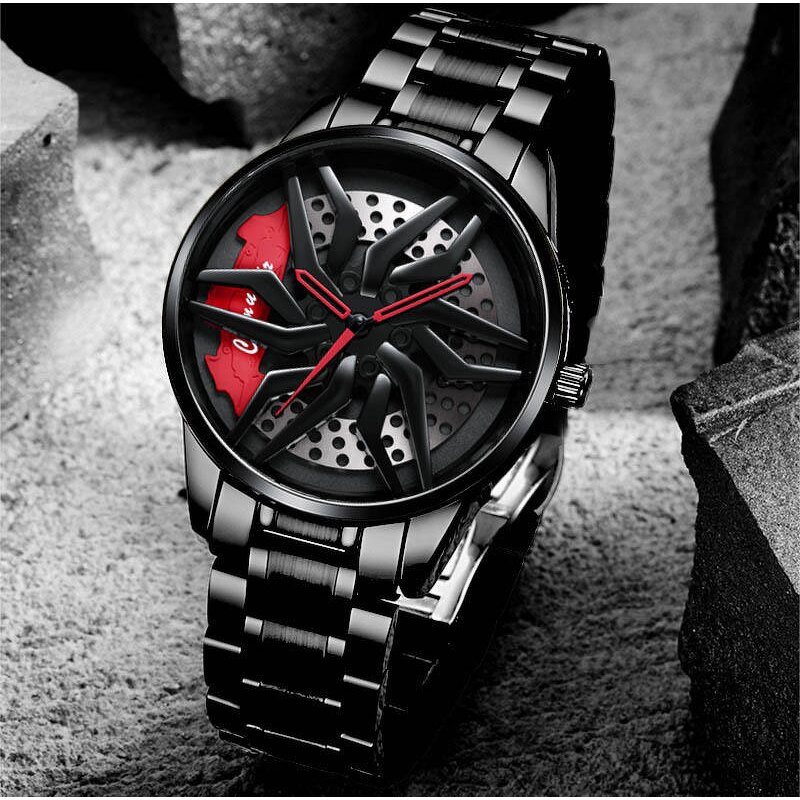 Men's Quartz Watch Manufacturer - Hot Selling Car Wheel Rotating Outdoor Business High Quality Quartz