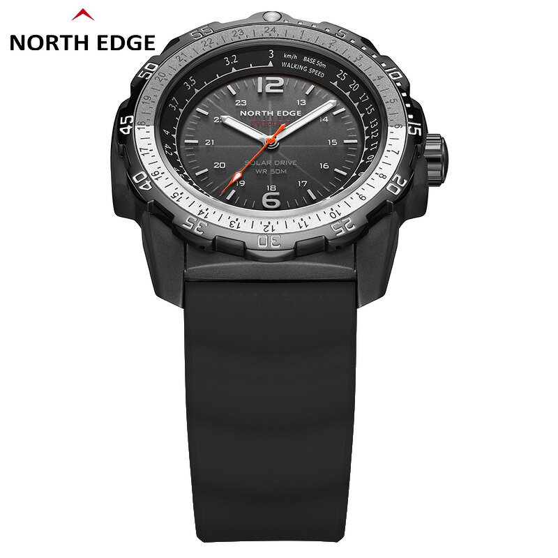 Men's Digital Watch Manufacturer - NORTH EDGE EVOQUE 2 2024 New Waterproof 50M Sport Solar Power Luminous Environmentally