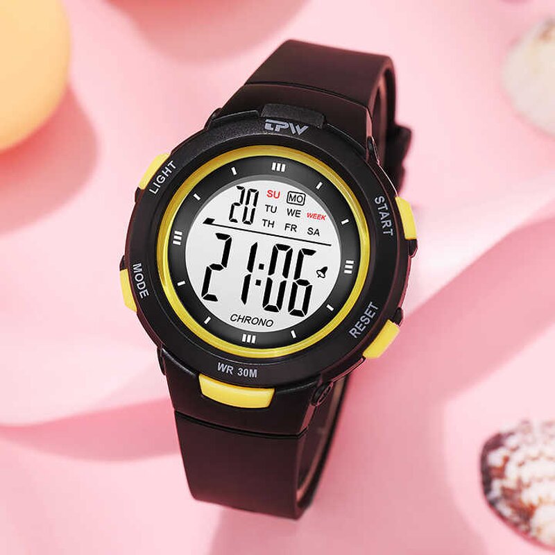 Men's Digital Watch Manufacturer - 3ATM Waterproof Sport 40mm Dial ABS Case with Light Feature for Teenager Students