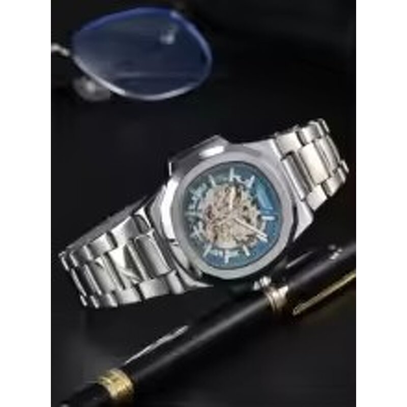 Men's Mechanical Watch Manufacturer - LONGLUX Automatic Luxury Waterproof Skeleton Business Wholesale Stainless Steel