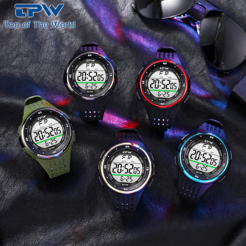 Men's Digital Chronograph Manufacturer - Custom Big Dial Electronic Sport Waterproof