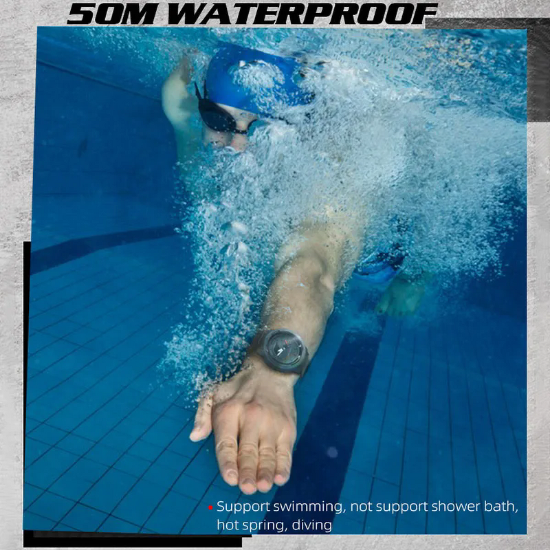 Men's Digital Watch Manufacturer - NORTH EDGE Mars 3 Carbon Fiber Case Waterproof 50M Outdoor Sports World Time LED