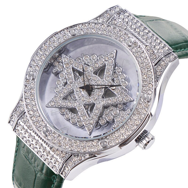 Women's Quartz Watch Manufacturer - 2024 Starry Bling Ladies Leather Band Luxury Diamond Waterproof Analog