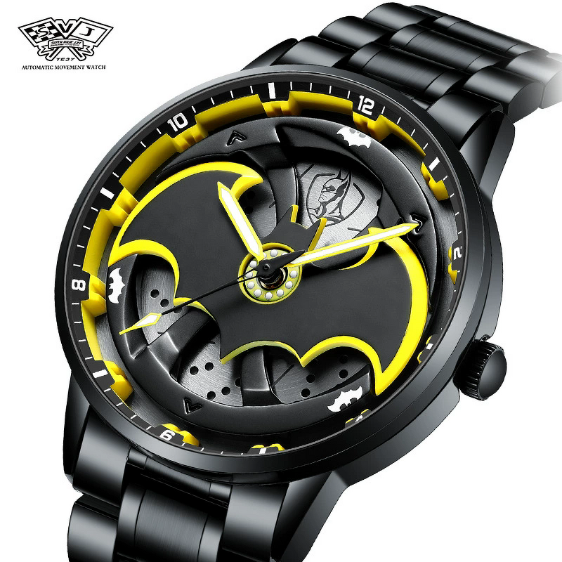 Men's Quartz Watch Manufacturer - New with 360° Rotation Batman Anime Mod Night Glow Fashion Luxury Style