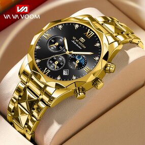 Men's Casual Watch Manufacturer - VAVA VOOM Top Brand Waterproof Luminous Quartz Day Stainless Steel