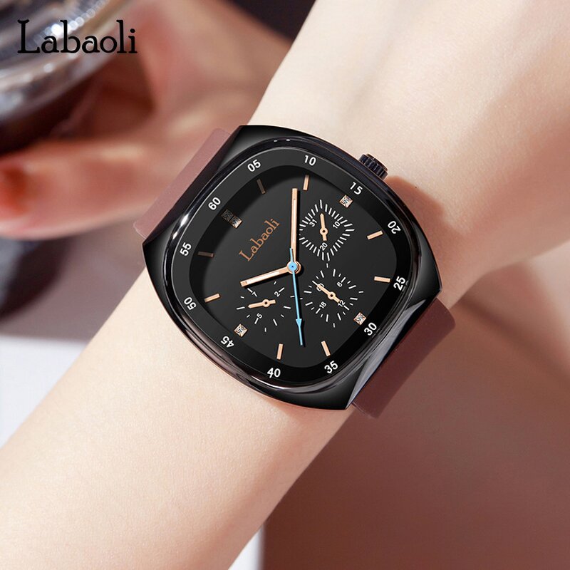 Women's Square Watch Manufacturer - LABAOLI 2024 New Fashion Quartz Large Square Silicone Strap Ladies Gift