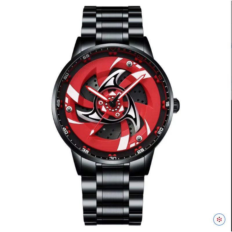 Men's Sports Watch Manufacturer - 2026 New 3D Real Man Waterproof Rotate Quartz Super Car Rim Spinning 360 Wheel