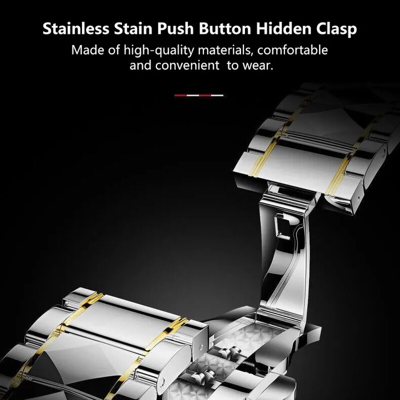 Men's Sport Watch Manufacturer - Poedagar Waterproof Luminous Stainless Steel Top Brand Luxury Business Date Quartz