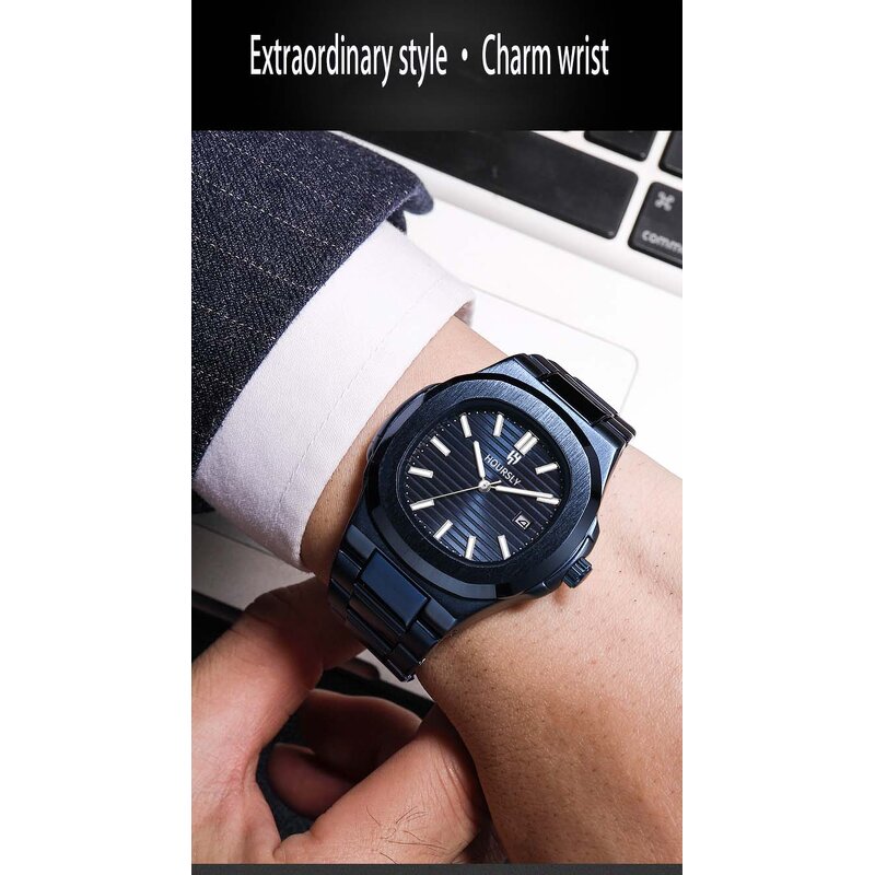Luxury Men's Watch Manufacturer - HOURSLY Luminous Fashion Waterproof Stainless Steel Quartz Business
